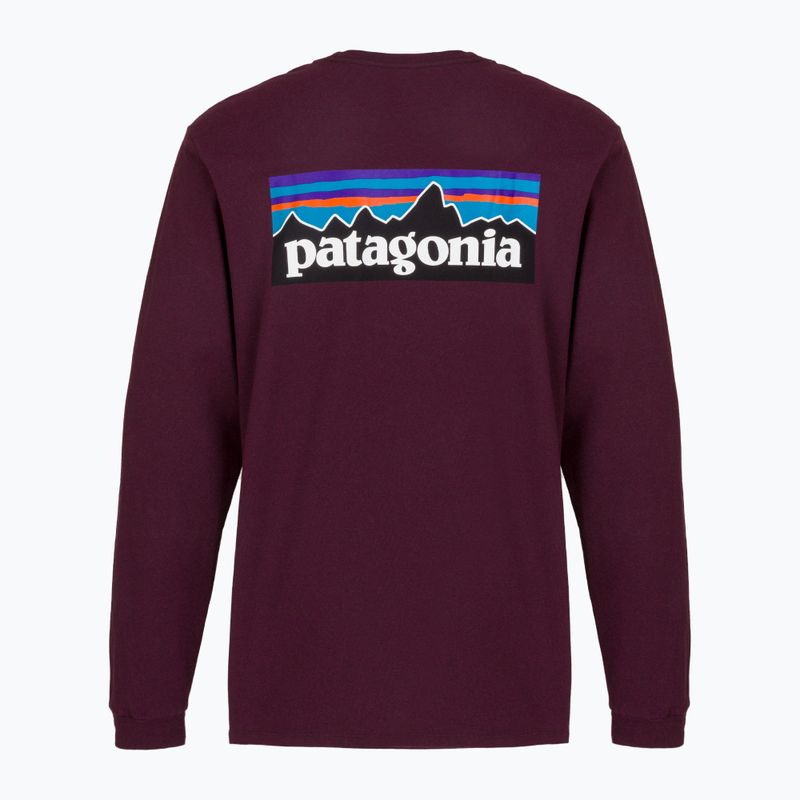 Vyriški ilgomis rankovėmis marškinėliai Patagonia P-6 Logo Responsibili berry fig 2