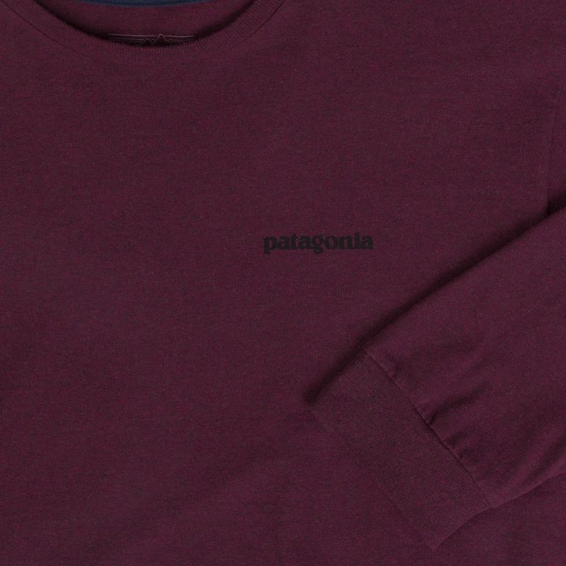 Vyriški ilgomis rankovėmis marškinėliai Patagonia P-6 Logo Responsibili berry fig 3