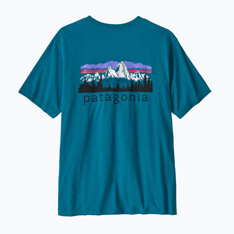 Vyriški marškinėliai Patagonia Fitz Roy Foothills glacial blue 2