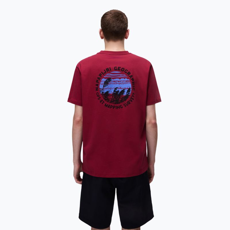 Vyriški marškinėliai Napapijri S-Vignonil Back tibetan red R1E 2