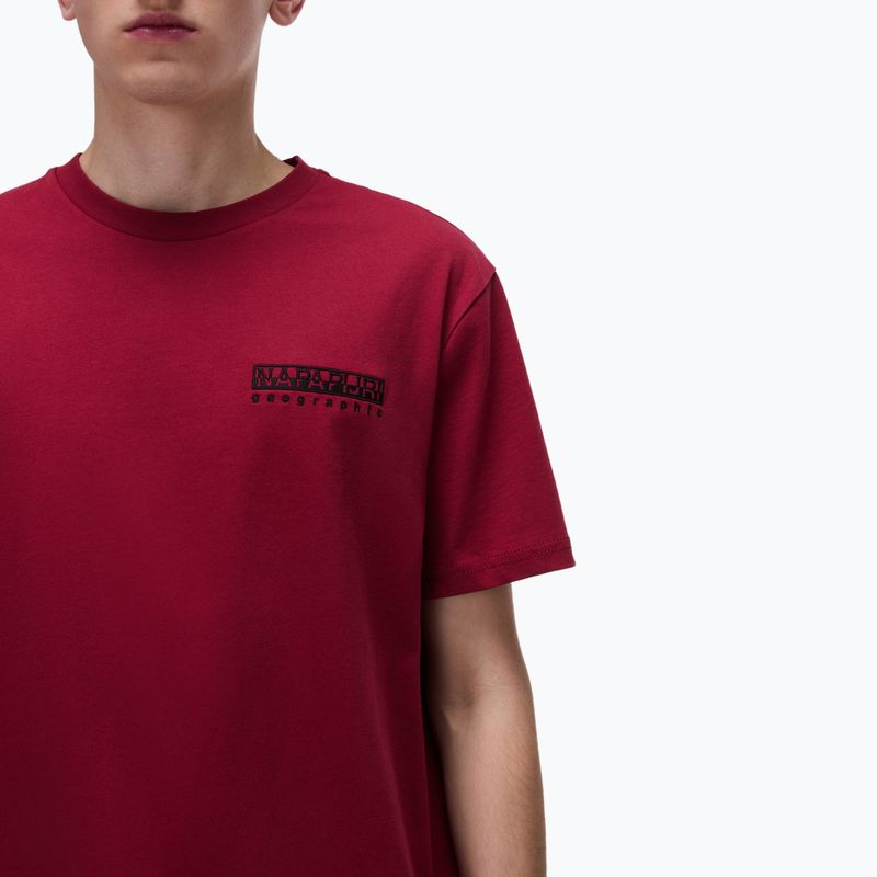 Vyriški marškinėliai Napapijri S-Vignonil Back tibetan red R1E 3
