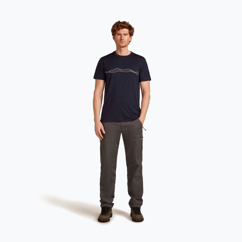 Vyriški marškinėliai icebreaker Merino 150 Tech Lite Mountain Pulse midnight navy 2