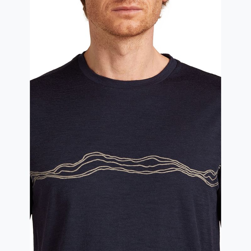 Vyriški marškinėliai icebreaker Merino 150 Tech Lite Mountain Pulse midnight navy 4