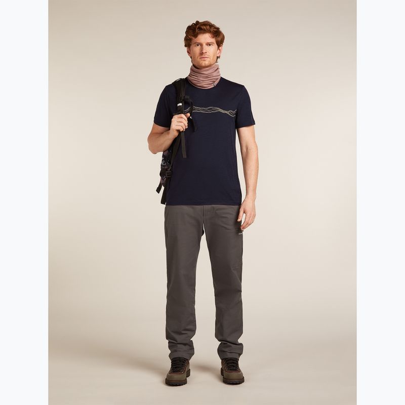 Vyriški marškinėliai icebreaker Merino 150 Tech Lite Mountain Pulse midnight navy 7