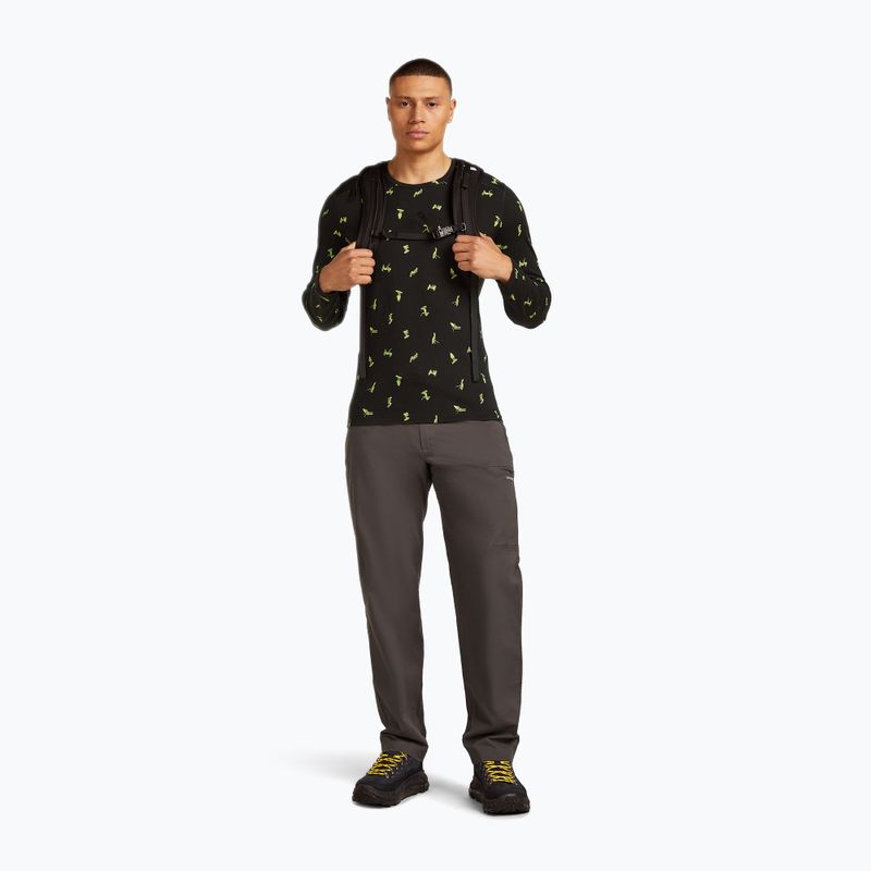 Vyriški termoaktyvūs marškinėliai icebreaker Merino 200 Oasis Crewe Snow Day black/peridot/aop 4