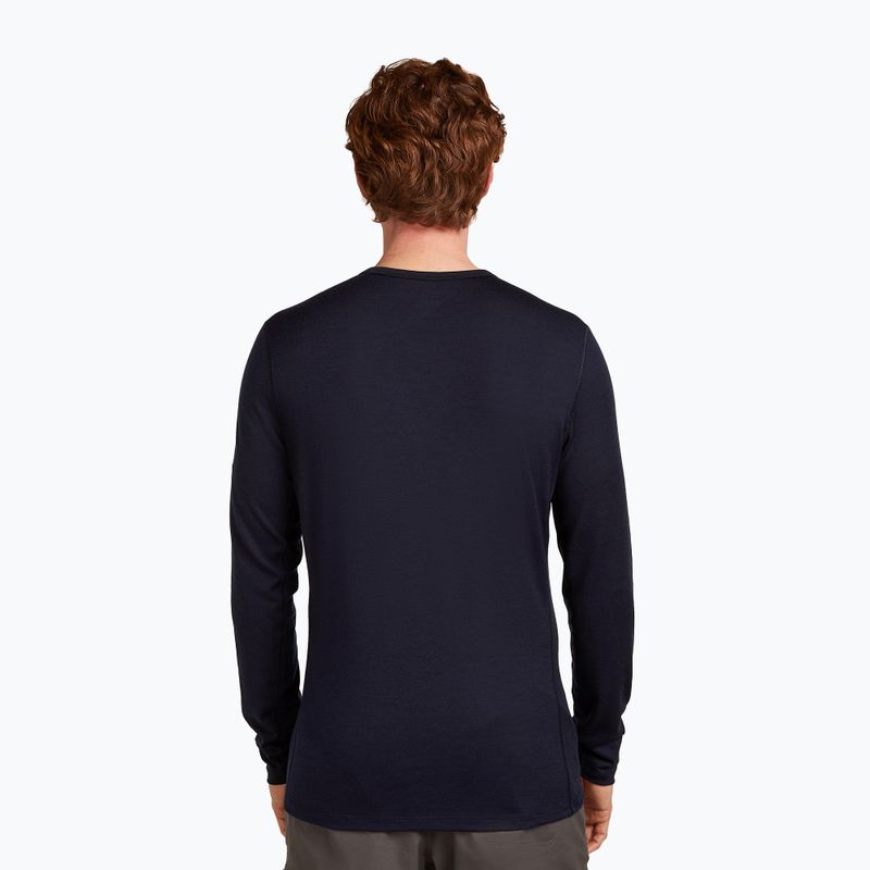 Vyriški termoaktyvūs marškinėliai ilgomis rankovėmis icebreaker Merino 200 Oasis Crewe Elevation Line midnight navy 3