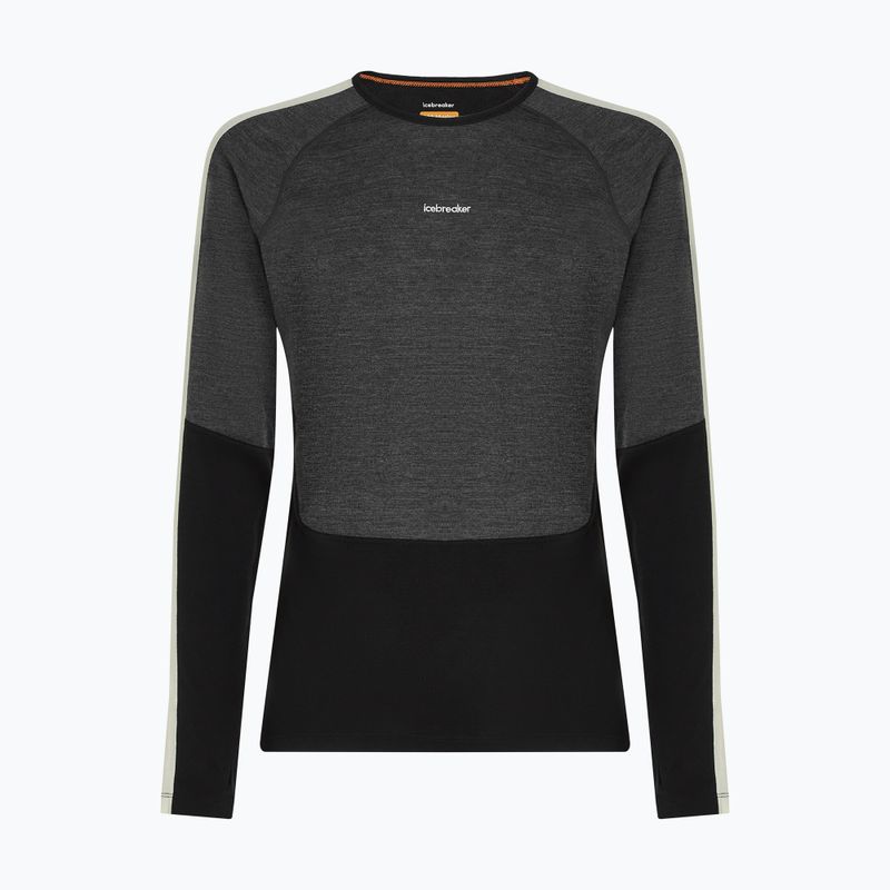 Vyriški termoaktyvūs marškinėliai ilgomis rankovėmis Icebreaker Merino 200 Oasis+ LS Crewe 0JI black/jet heather/undyed/cb 7