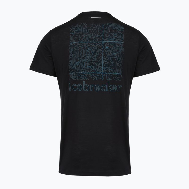 Vyriški marškinėliai icebreaker Merino Blend 125 Cool-Lite Sphere Trail black 2