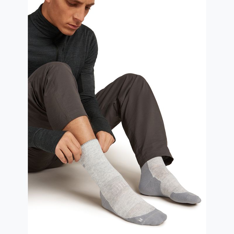 Vyriškos kojinės icebreaker Merino Hike+ Light Crew blizzard heather/alloy 4