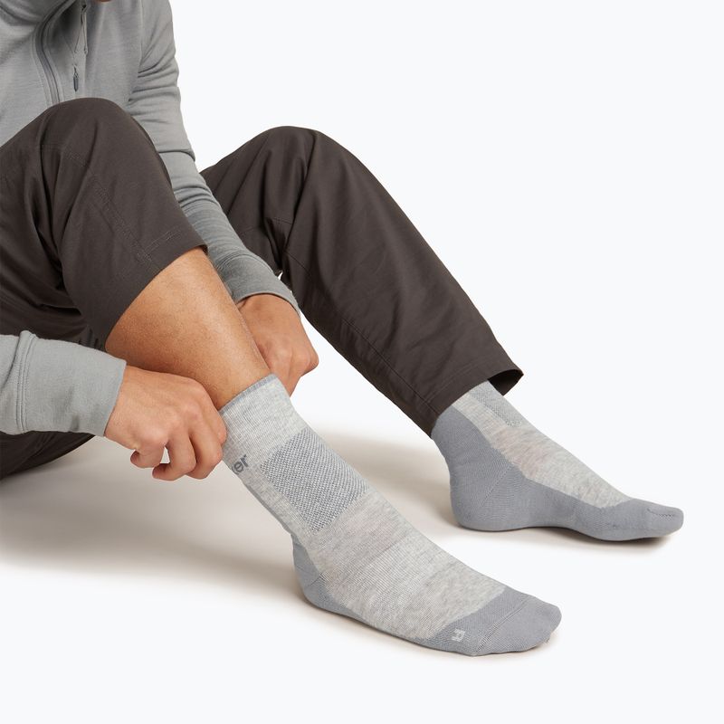 Vyriškos Icebreaker Merino Hike+ Medium Crew kojinės blizzard heather/alloy 3