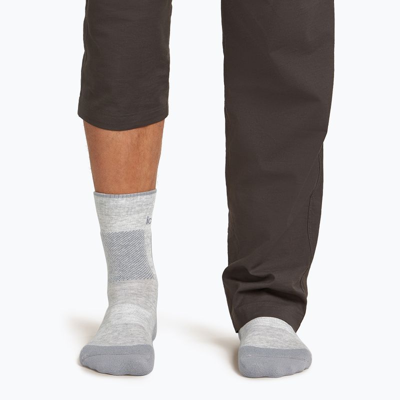 Vyriškos Icebreaker Merino Hike+ Medium Crew kojinės blizzard heather/alloy 4
