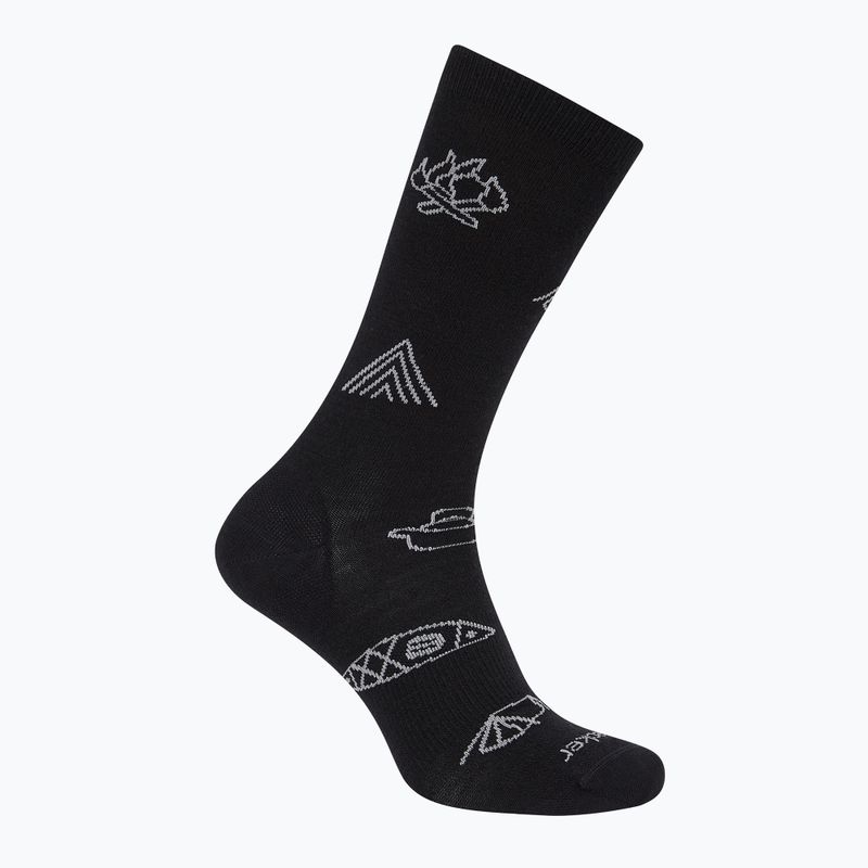 Vyriškos kojinės icebreaker Merino Ultralight Crew Camp Ess black/alloy