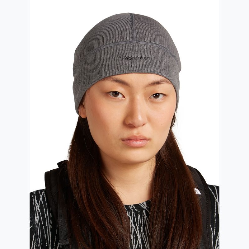 Žieminė kepurė icebreaker Merino 260 Waffle Reversible Beanie obsidian/black 3