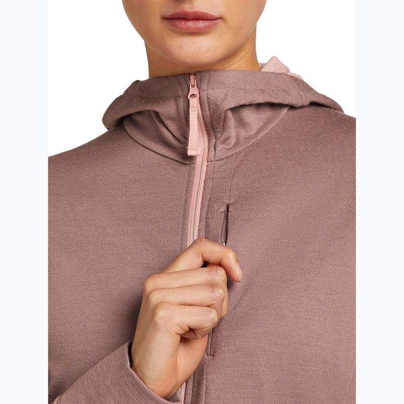 "Icebreaker" moteriška striukė su gobtuvu "Merino 260 Quantum IV Zip Hoodie summit/blush 6