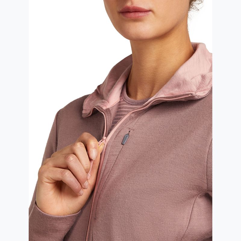 "Icebreaker" moteriška striukė su gobtuvu "Merino 260 Quantum IV Zip Hoodie summit/blush 7
