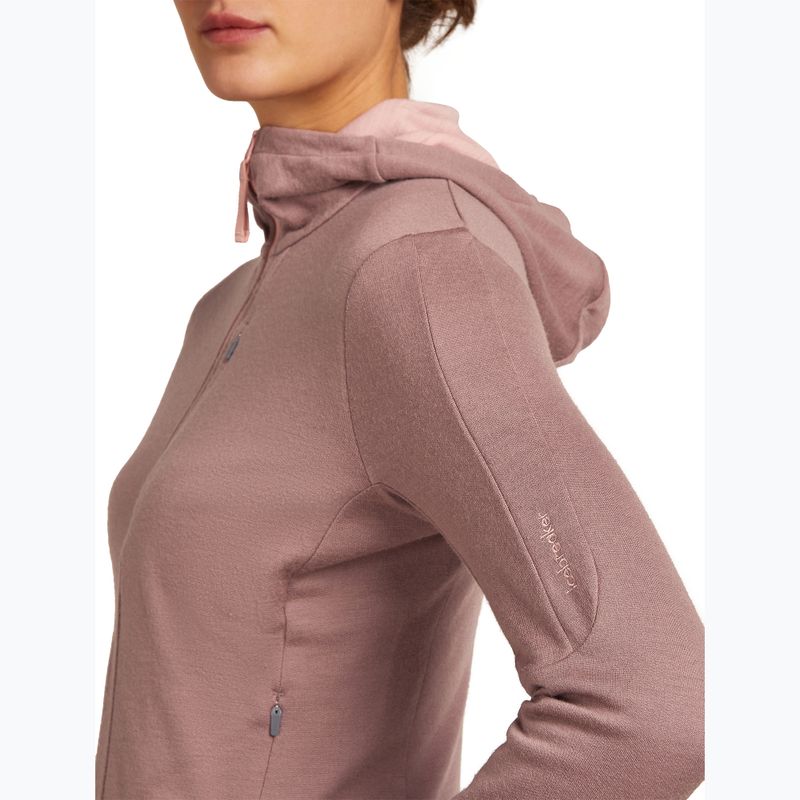 "Icebreaker" moteriška striukė su gobtuvu "Merino 260 Quantum IV Zip Hoodie summit/blush 8