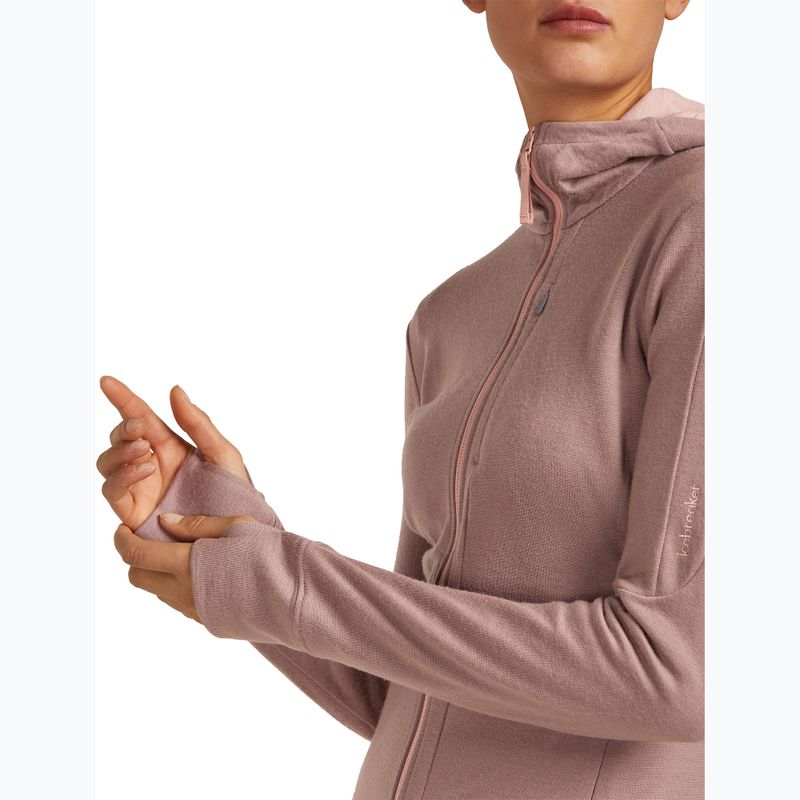 "Icebreaker" moteriška striukė su gobtuvu "Merino 260 Quantum IV Zip Hoodie summit/blush 10