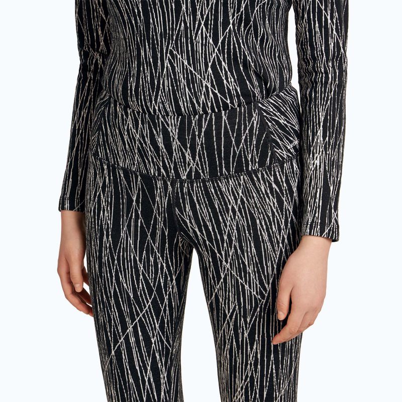 Moteriškos termo tamprės Icebreaker Merino 260 Tech Vertex High Rise Delta Lines AOP black/snow/j 4