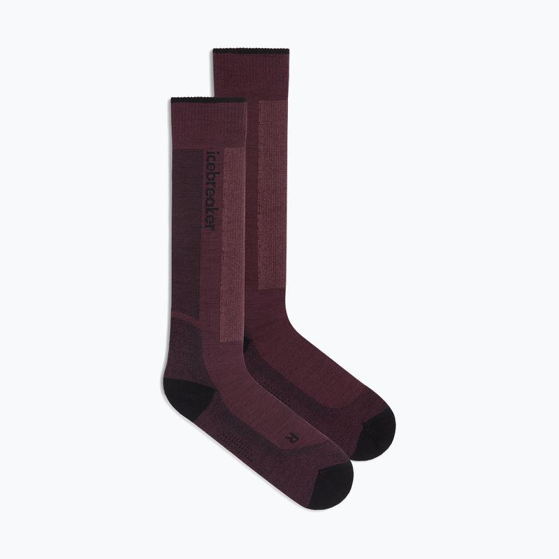 Slidinėjimo kojinės moterims Icebreaker Merino Ski+ Light OTC java/black/summit 2