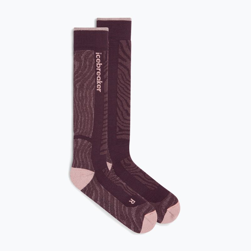 Moteriškos slidinėjimo kojinės icebreaker Merino Ski+ Medium OTC Mountain Contour java/blush/summit 2