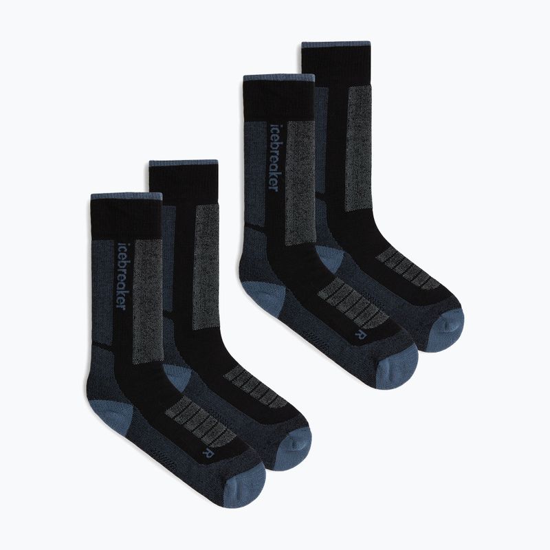 Moteriškos slidinėjimo kojinės Icebreaker Merino Ski+ Medium OTC 2 Pack black/dawn/graphite
