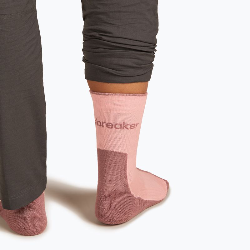 "Icebreaker" moteriškos kojinės Merino Hike+ Light Crew blush/summit 5