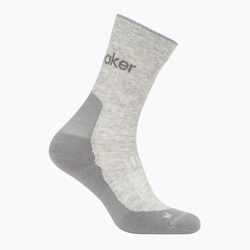 Icebreaker moteriškos kojinės Merino Hike+ Light Crew blizzard heather/alloy