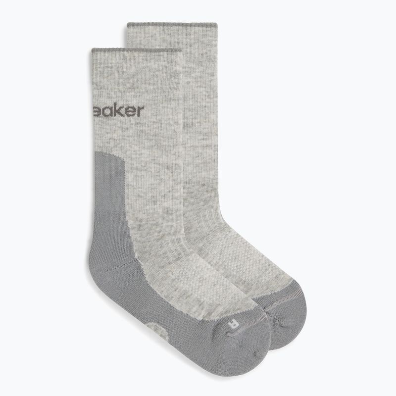 Icebreaker moteriškos kojinės Merino Hike+ Light Crew blizzard heather/alloy 2