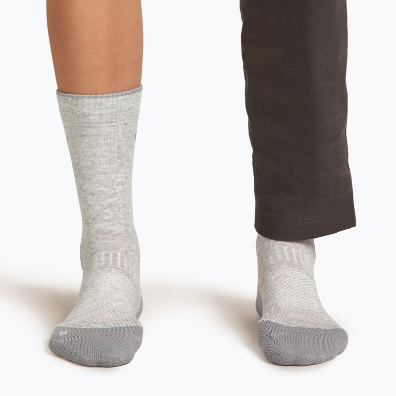 Icebreaker moteriškos kojinės Merino Hike+ Light Crew blizzard heather/alloy 4