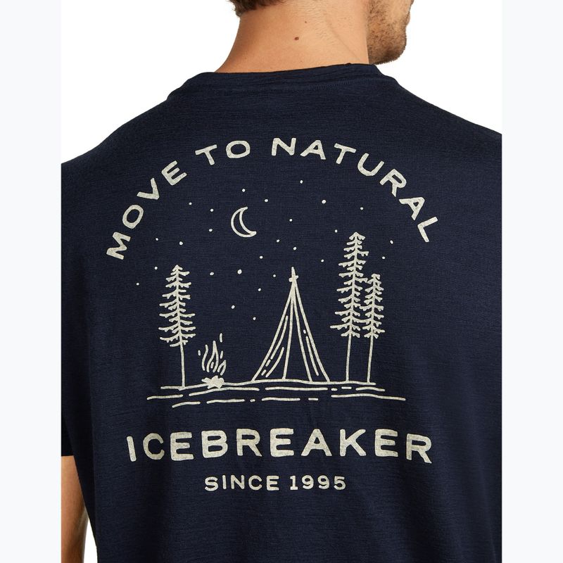 Vyriški marškinėliai icebreaker Merino 150 Tech Lite Peaceful Pass Tee midnight navy 6