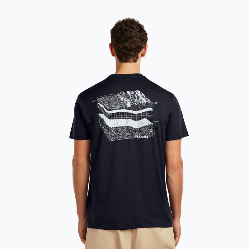 Vyriški marškinėliai icebreaker Merino 150 Tech Lite Evolving Lay Tee midnight navy 3