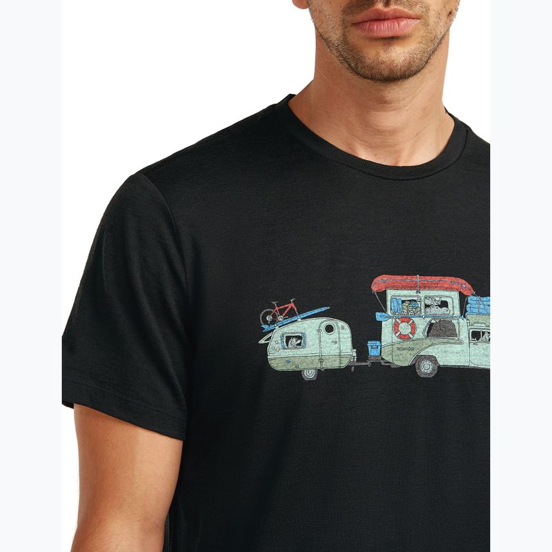 Vyriški marškinėliai icebreaker Merino 150 Tech Lite Transportage Tee black 5