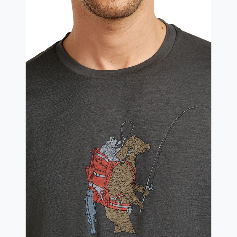 Vyriški marškinėliai icebreaker Merino 150 Tech Lite Bear Catch Tee obsidian 5