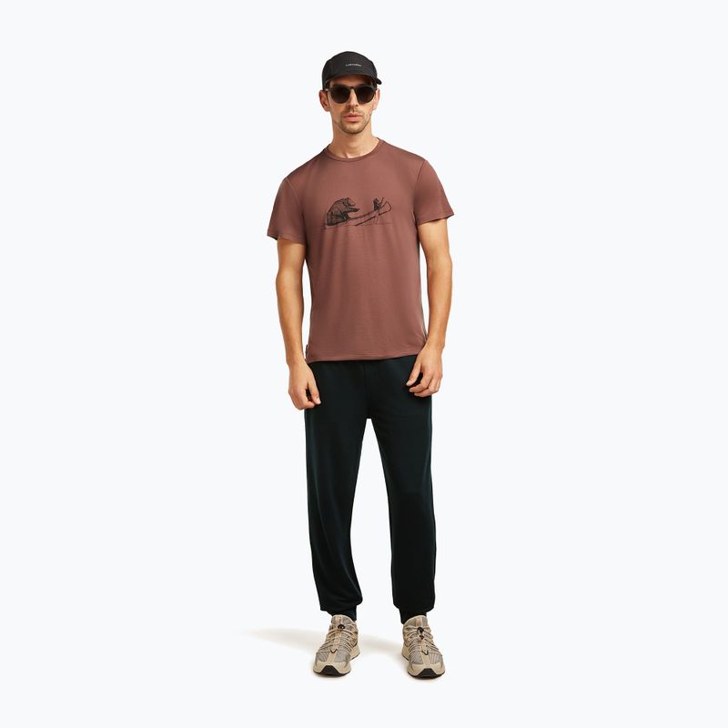 Vyriški marškinėliai icebreaker Merino Core Canoe Companions carob 4