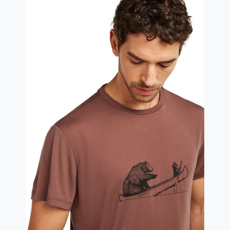 Vyriški marškinėliai icebreaker Merino Core Canoe Companions carob 6