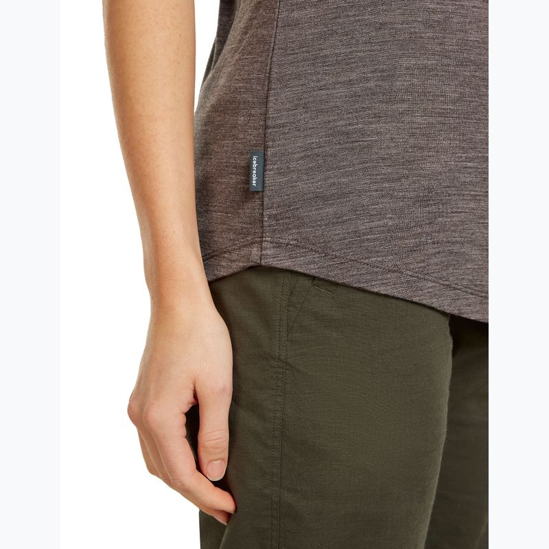 Moteriški žygio marškinėliai icebreaker Merino 125 Cool-Lite™ Sphere III bittersweet hthr 6