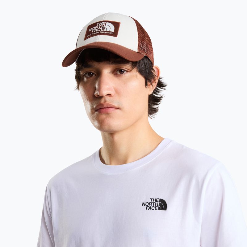 Vyriška kepurė su snapeliu The North Face Mudder Trucker ember soil-white dune 3