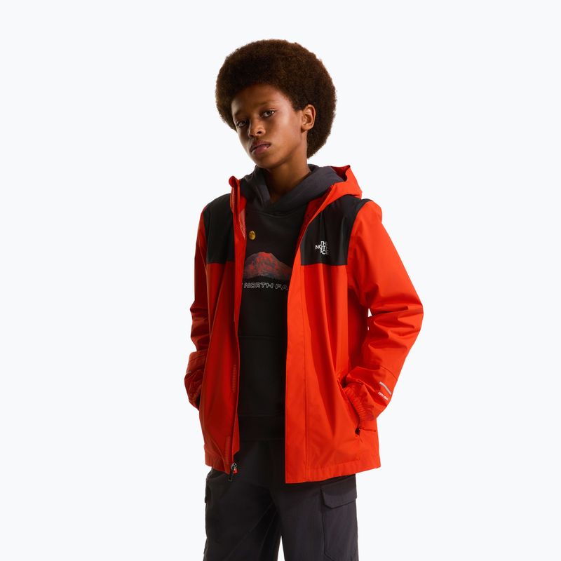 Vaikiška striukė nuo lietaus The North Face Antora lava red 4
