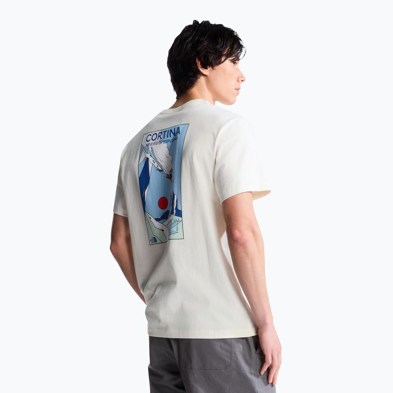 Vyriški trekingo marškinėliai The North Face Mountain Celebration Regular white dune 3