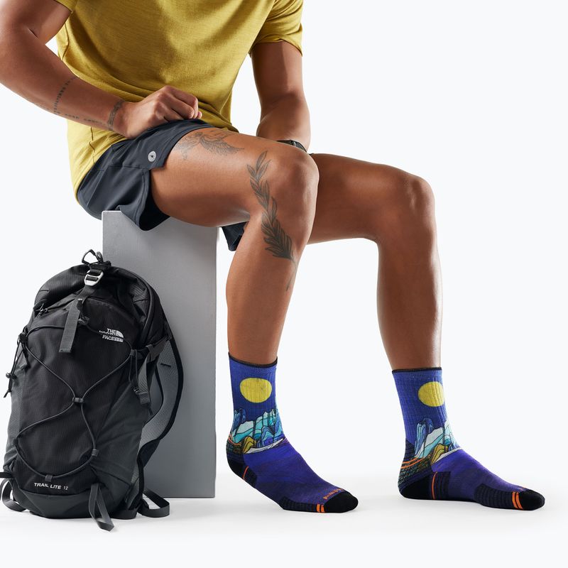 Kojinės Smartwool Hike Mountain Lake Print Crew deep navy 2