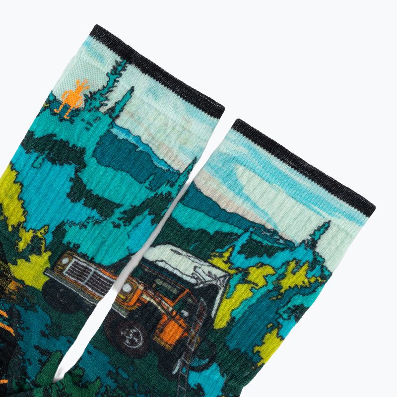 Kojinės Smartwool Hike Trail Trekker Print Crew winter moss 3