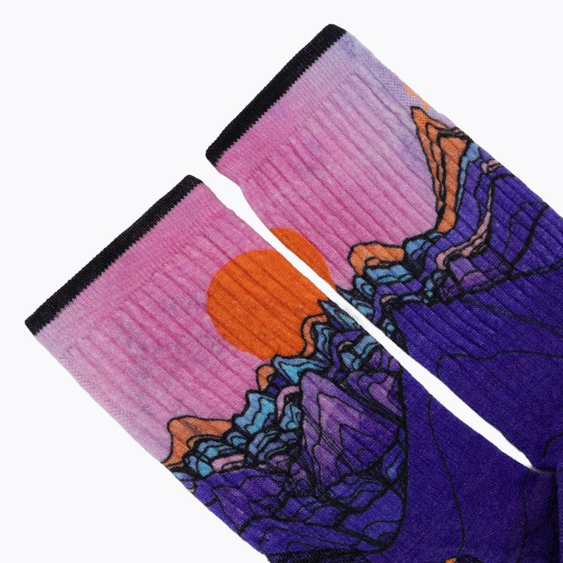 Moteriškos kojinės Smartwool Hike Mountain Sunrise Print Crew deep navy 3