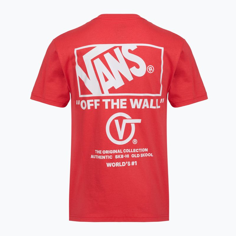Vyriški marškinėliai Vans Stacked Hi Tee crimson haze 2