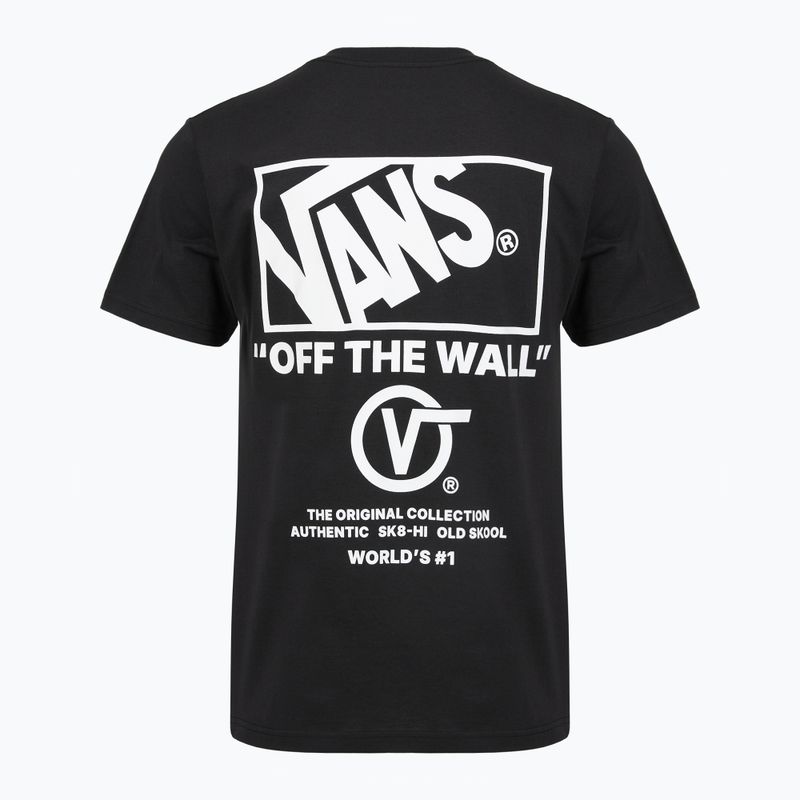 Vyriški marškinėliai Vans Stacked Hi Tee black/white 2