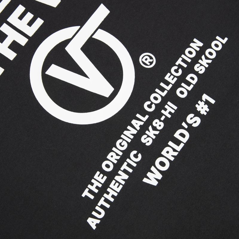 Vyriški marškinėliai Vans Stacked Hi Tee black/white 4