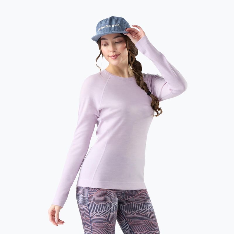 Moteriškas termo džemperis Smartwool Merino 250 Baselayer Crew Boxed lavender sky heather