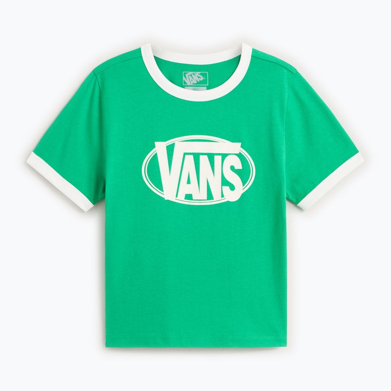 Moteriški marškinėliai Vans Center Chest Ringer Tee vivid verdant