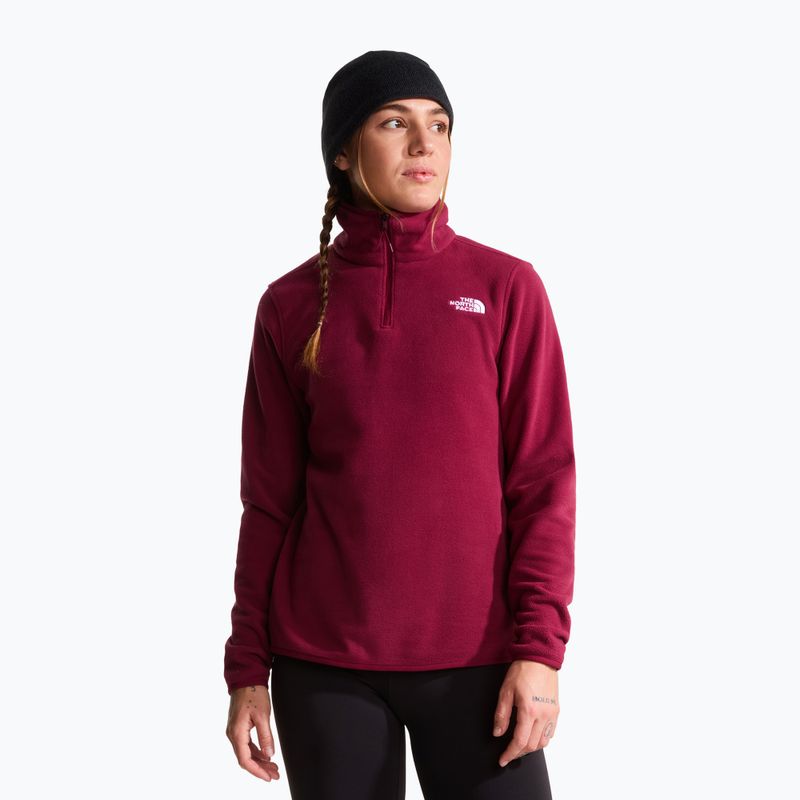 Moteriškas flisinis džemperis The North Face Glacier Fleece 1/4 Zip burgundy crush