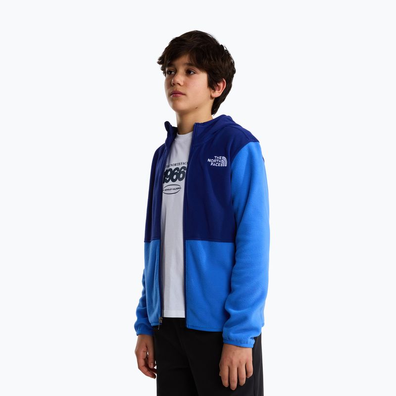 Vaikiškas flisinis džemperis The North Face Teen Glacier Full Zip Hoodie bold blue/activ blue 3
