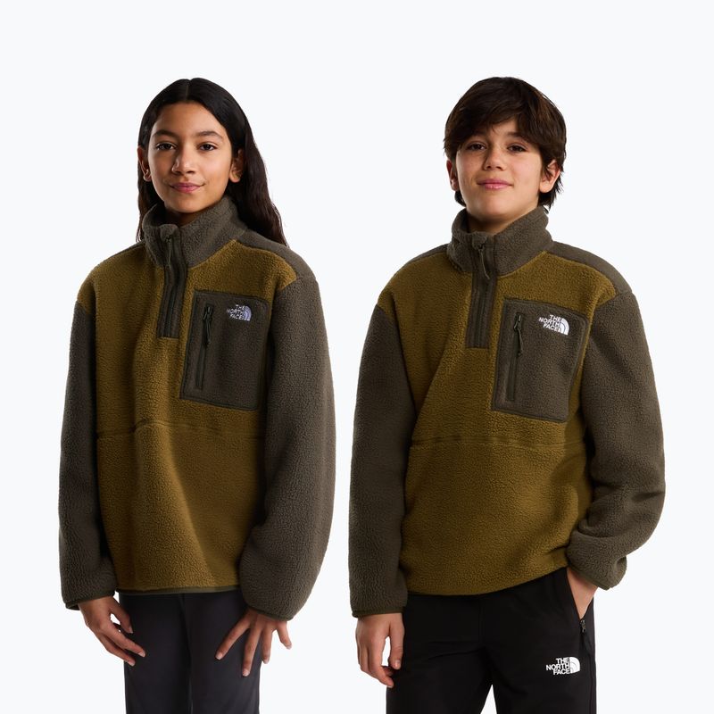 Vaikiškas flisinis džemperis The North Face Yumiori 1/4 Zip caraway seed/ne 3